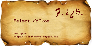 Feiszt Ákos névjegykártya
