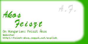 akos feiszt business card