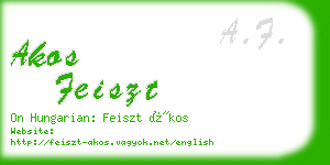 akos feiszt business card